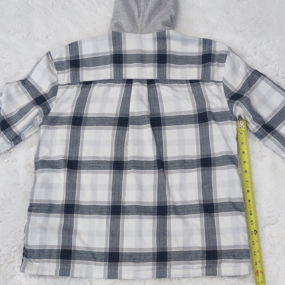 EDDIE BAUER Gray Plaid Hooded Jacket - Picture 13 of 17